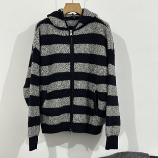 韩代订单款羊毛卷拉链连帽开衫女保暖舒软叠穿外套上衣2025秋冬季