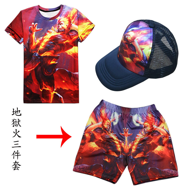 衣服T恤小学生儿童孙悟空地狱火