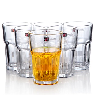 特价透明玻璃耐热奶茶杯茶八角直布罗陀水杯果汁杯大号热饮杯子