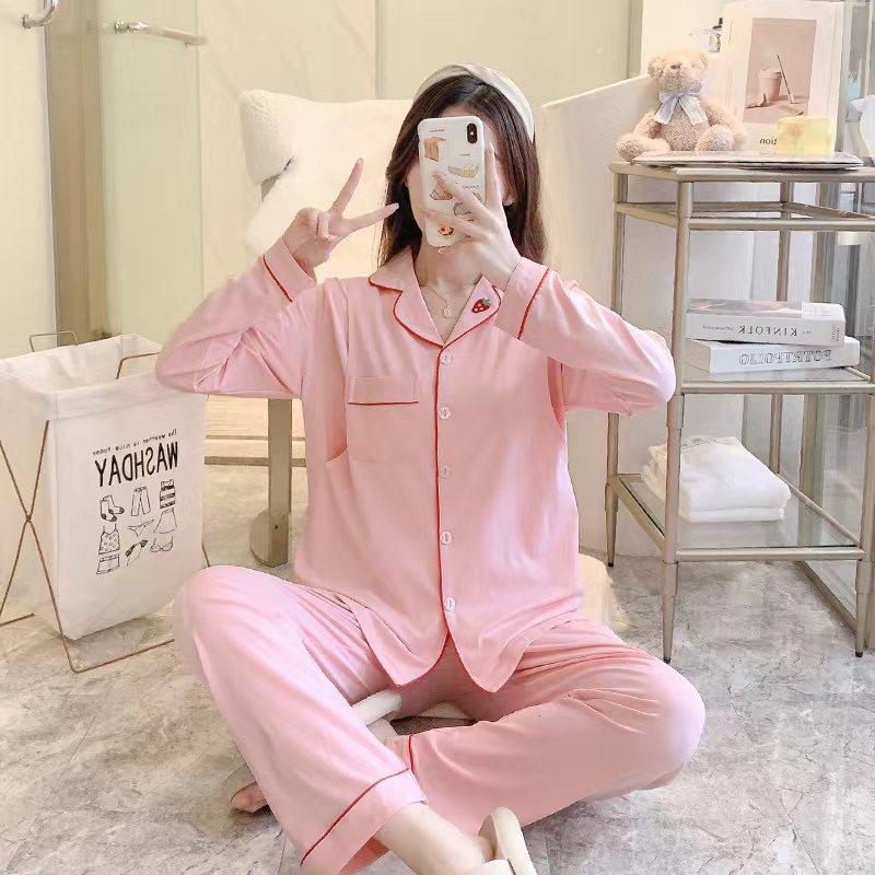 宜栖/韩米优贝新款哺乳月子服纯棉套装产妇家居喂奶大码春夏侧开