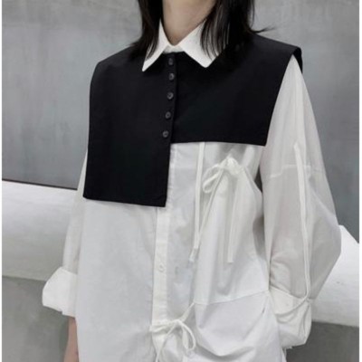 假领子西装面料不规则时尚假领子小马甲披肩领外搭衬衫T恤装饰领