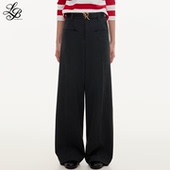 阔腿裤 LazyBreeze原创高级感灰色直筒西装 垂感职业正装 女秋季 裤