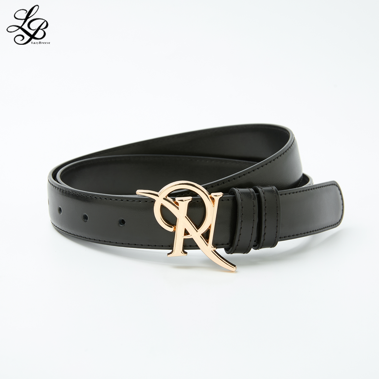 LazyBreeze25新款原创设计金属扣皮带简约时尚百搭真皮高级感腰带