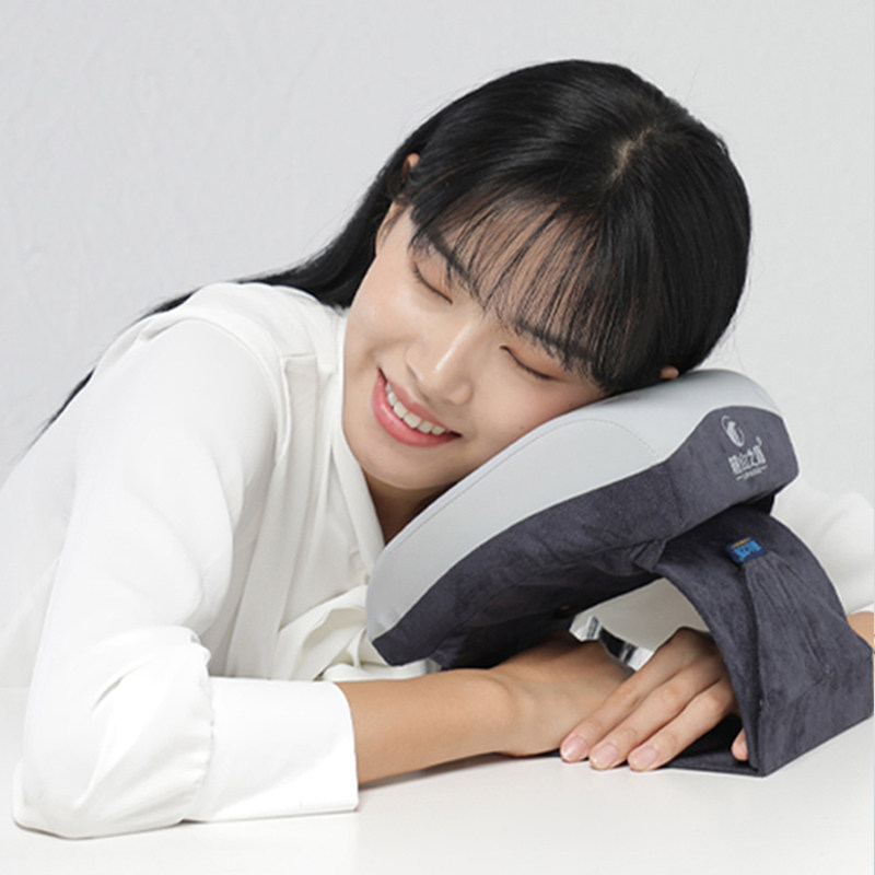 麓山之鹰健康午睡枕/D型枕/商务枕高级记忆棉