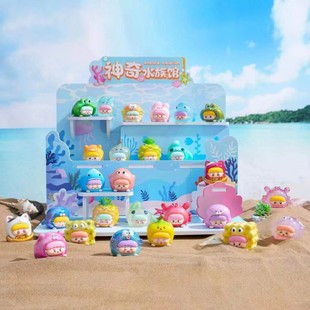 現貨 神奇水族館萌粒潮玩盲盒潮玩手辦海洋周邊小擺件網紅爆款