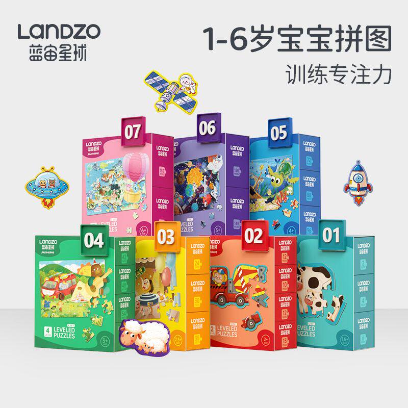 蓝宙儿童益智宝宝大块高级国潮风进阶拼图2-3-4-5-6岁纸质玩具