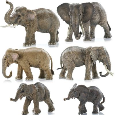 德国思乐Schleich 仿真静态动物模型大象亚洲象非洲象