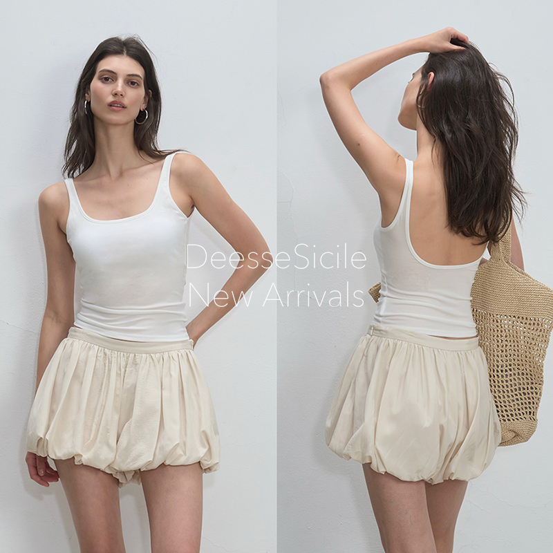 高弹无感胸垫一体式露背吊带