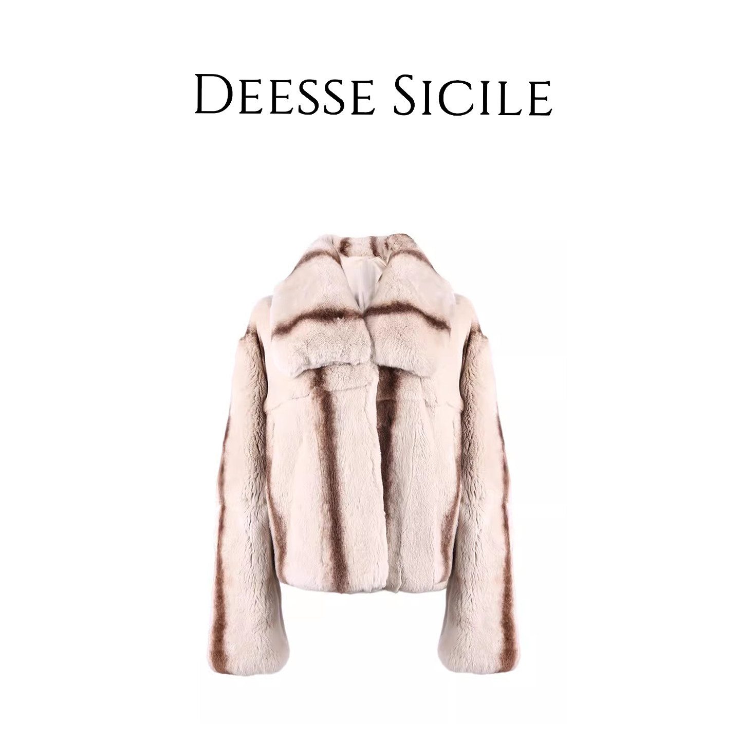 DeesseSicile 1雷克斯獭兔毛皮草短款小个子减龄毛绒顺滑外套