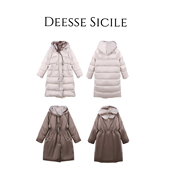 Deessesicile 高奢龙猫獭兔毛双面穿连帽长款 90鹅绒服女羽绒服