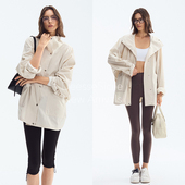 DeesseSicile浅卡其简约风时尚 运动巴恩风宽松显瘦休闲风衣外套女