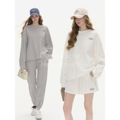 DeesseSicile华夫格字母小标宽松卫衣短裤 束脚裤 运动休闲三件套女