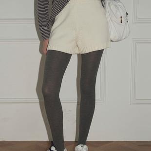 女外穿慵懒休闲百搭裤 柔软INS风针织短裤 子女 冬季 Deessesicile