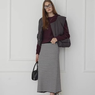 Deessesicile ROW及简风针织直筒裙秋冬加厚保暖护腿长裙半身裙女