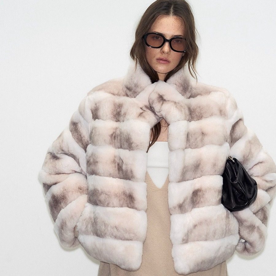 Deessesicile淡雅系奶油龙猫色獭兔毛皮草保暖洋气立领短款外套女,女装/女士精品,皮草,淘宝优惠券,粉丝福利购,淘宝优惠卷