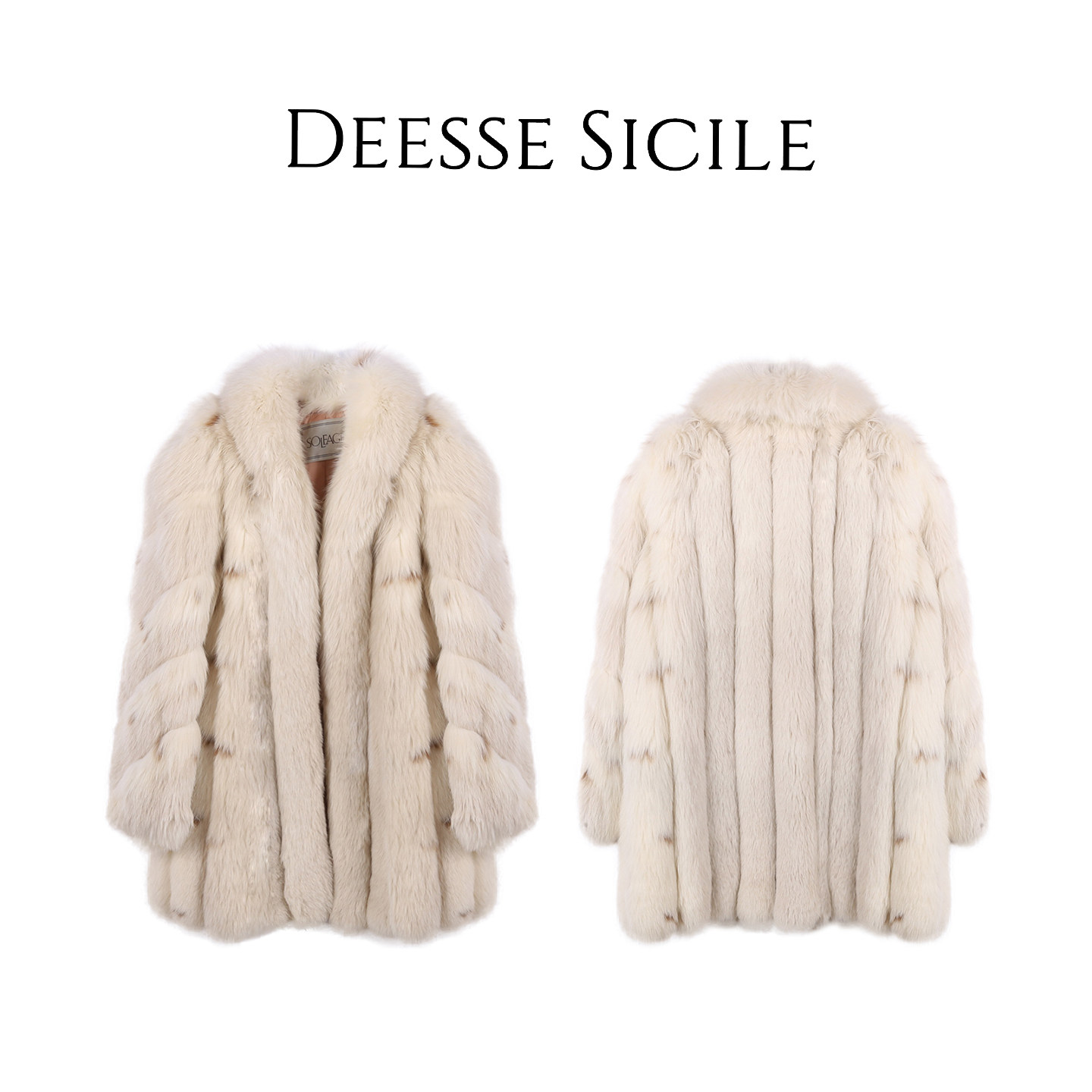Deessesicile 1中古千金狐狸毛皮草暖绒矜贵丰盈蓬松中长款外套女