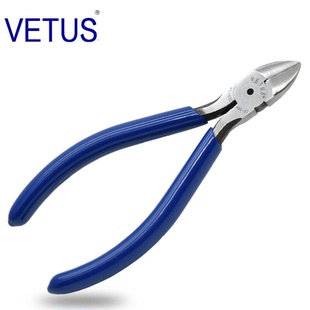 加硬合金钢刀口硬度67° A05电子斜咀钳 可剪钢丝钳子 VETUS