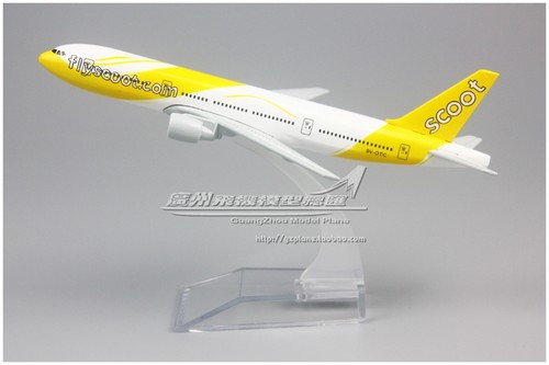 新加坡酷航航空B777飞机模型16cm