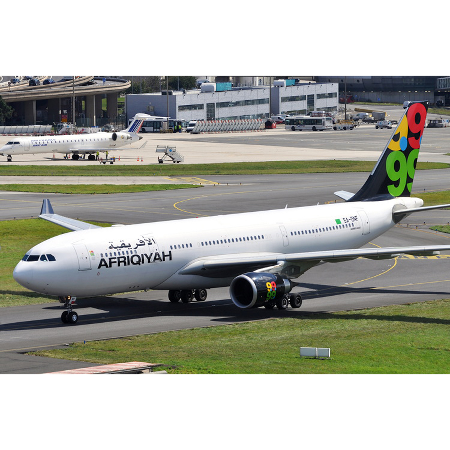 合金仿真空客客机A300飞机模型