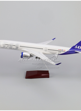 北欧航空空客A350感应LED起落架塑料拼装仿真1:140飞机模型47cm