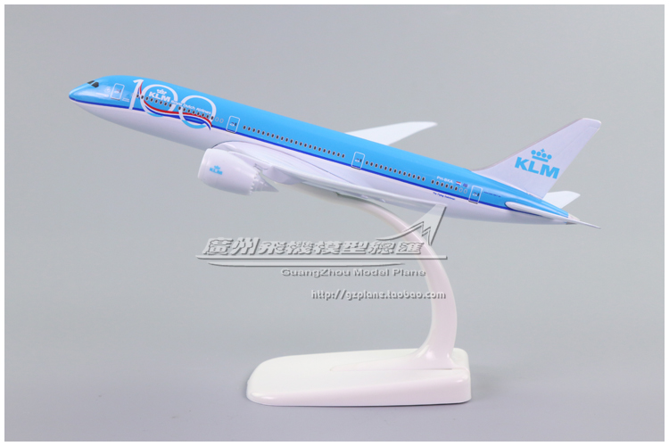 荷兰航空KLM波音B787-10 100th PH-BKA合金仿真客机飞机模型18cm