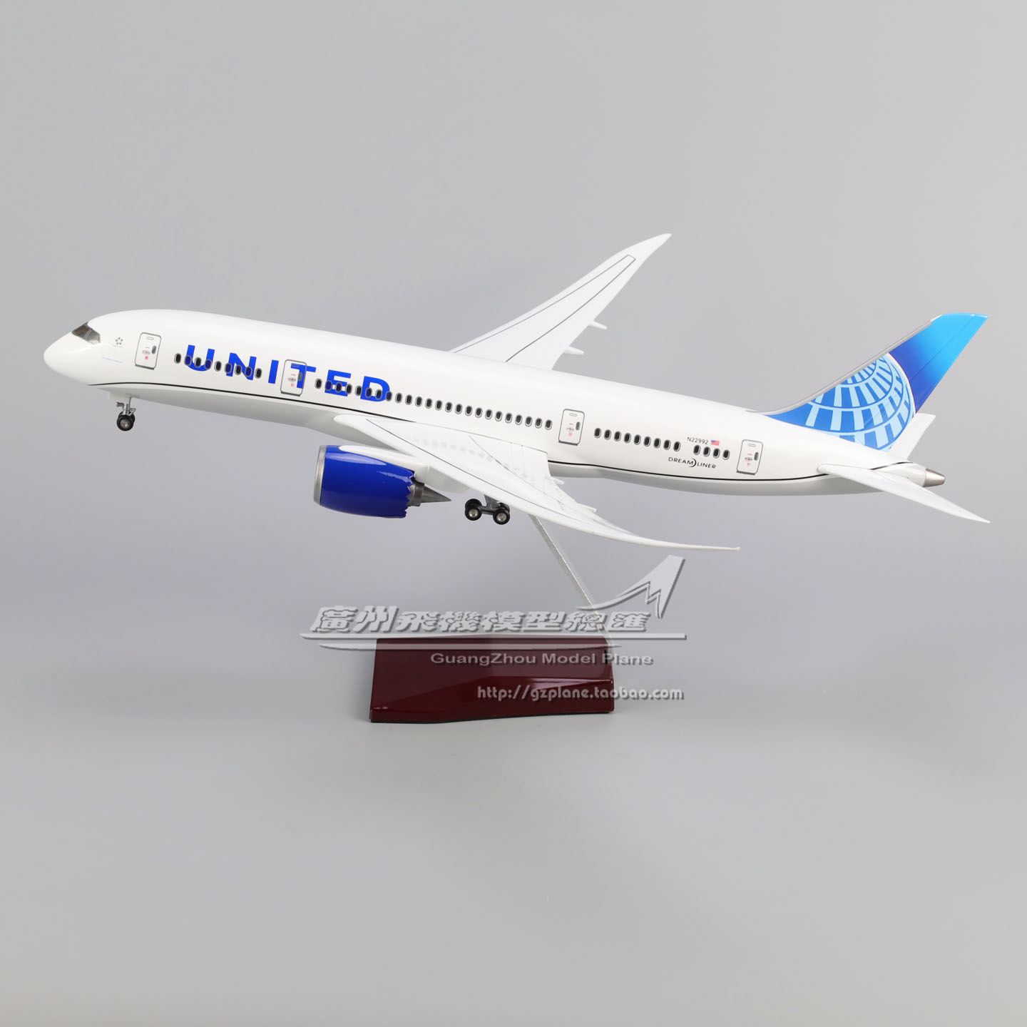 美国联合航空B787新涂装飞机模型