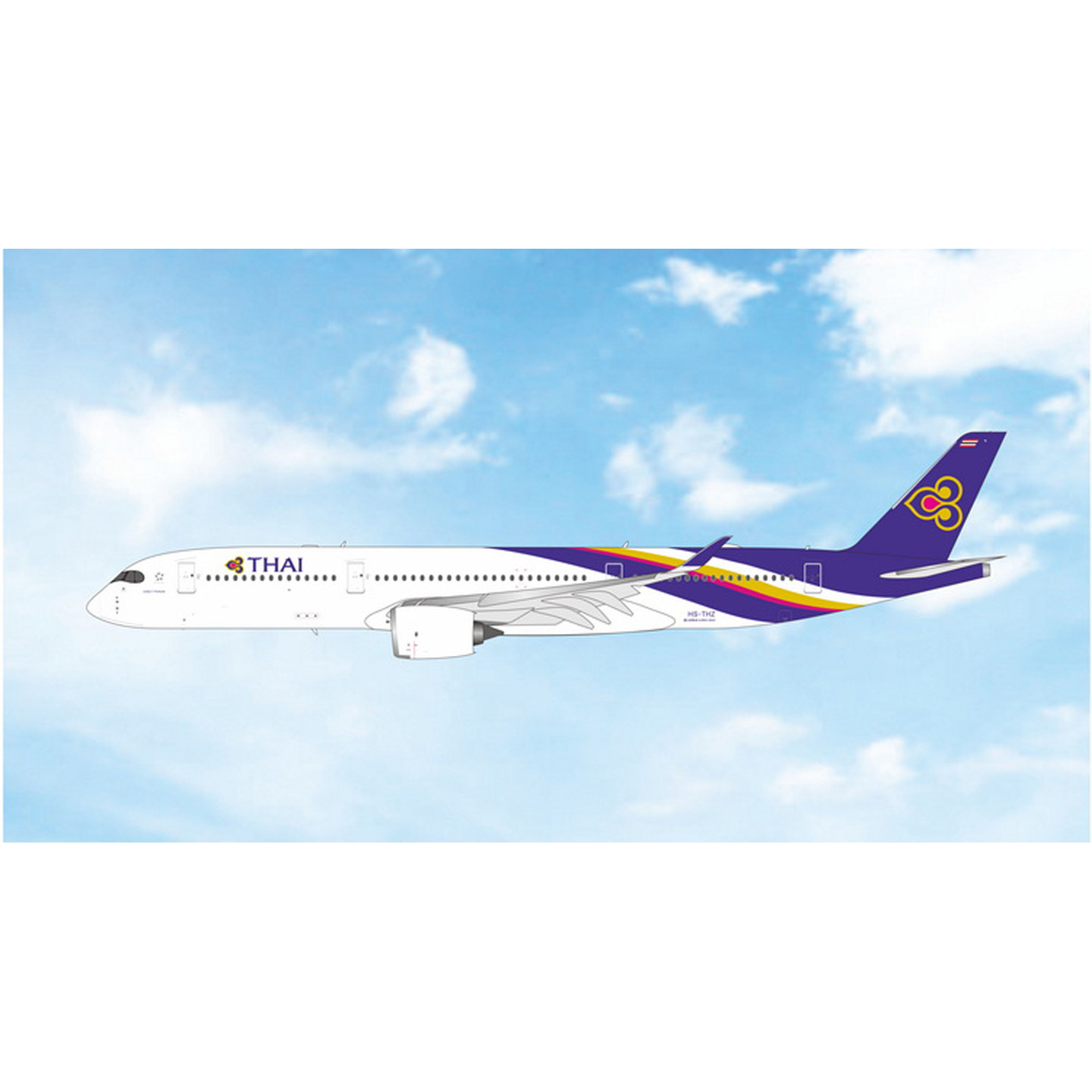 泰国航空空客A350-900飞机模型