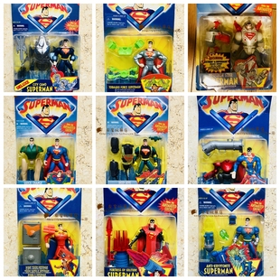 全新现货 Kenner超人 1995年 动画版 superman 可动人偶模型 盒装