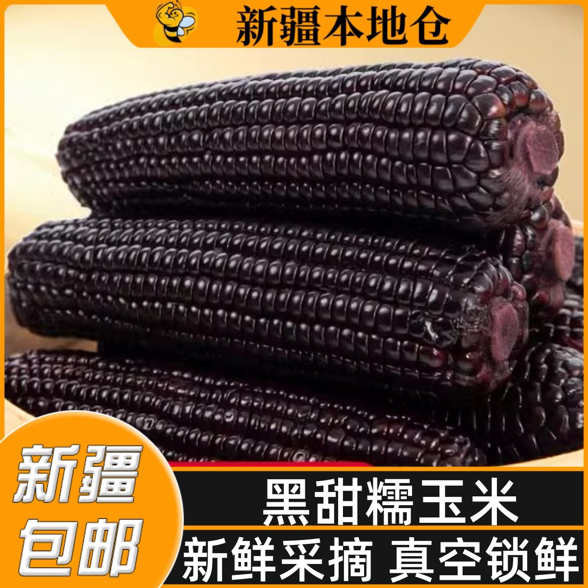 新疆包邮黑糯玉米头茬玉米穗