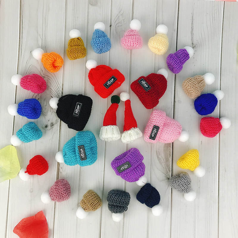 15cm迷你娃娃帽子diy毛衣ob11衣服围巾手指玩偶配饰8分bjd美结猪