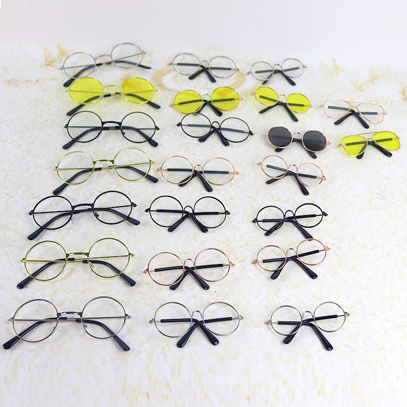 娃娃眼镜棉花娃娃兔猪熊羊象饰品