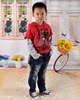 春季新款童裝 韓版假兩件套兒童連帽衛衣男童套頭衫毛圈棉