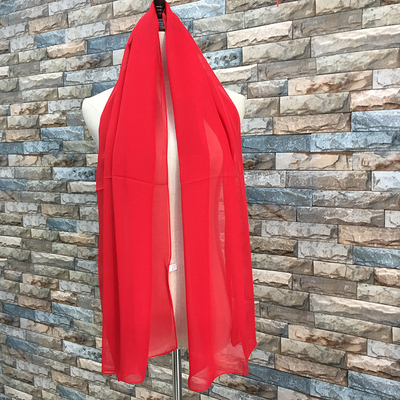 丝巾纯色韩版男女通用春夏秋冬