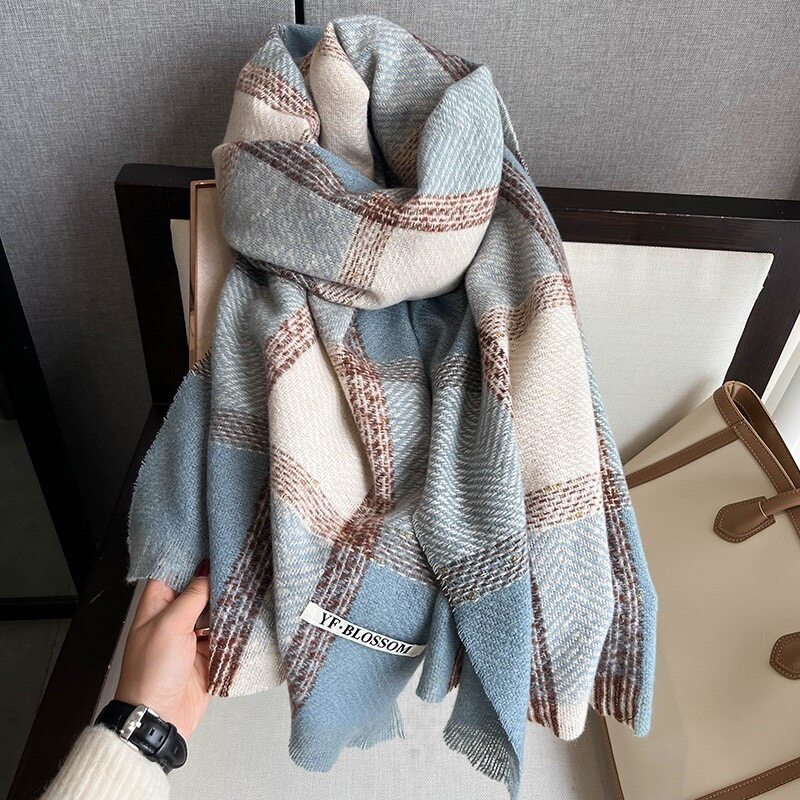 韩版仿羊绒2023年新款围巾围脖男女通用秋冬新款围巾披肩防风御寒