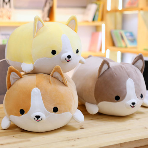 仿真柯基狗玩偶公仔睡觉可爱超萌