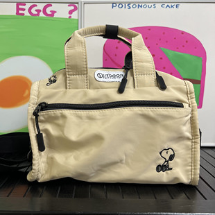 TEETH山系刺绣史努比卡通斜挎包2025新款大容量可爱轻便手提包