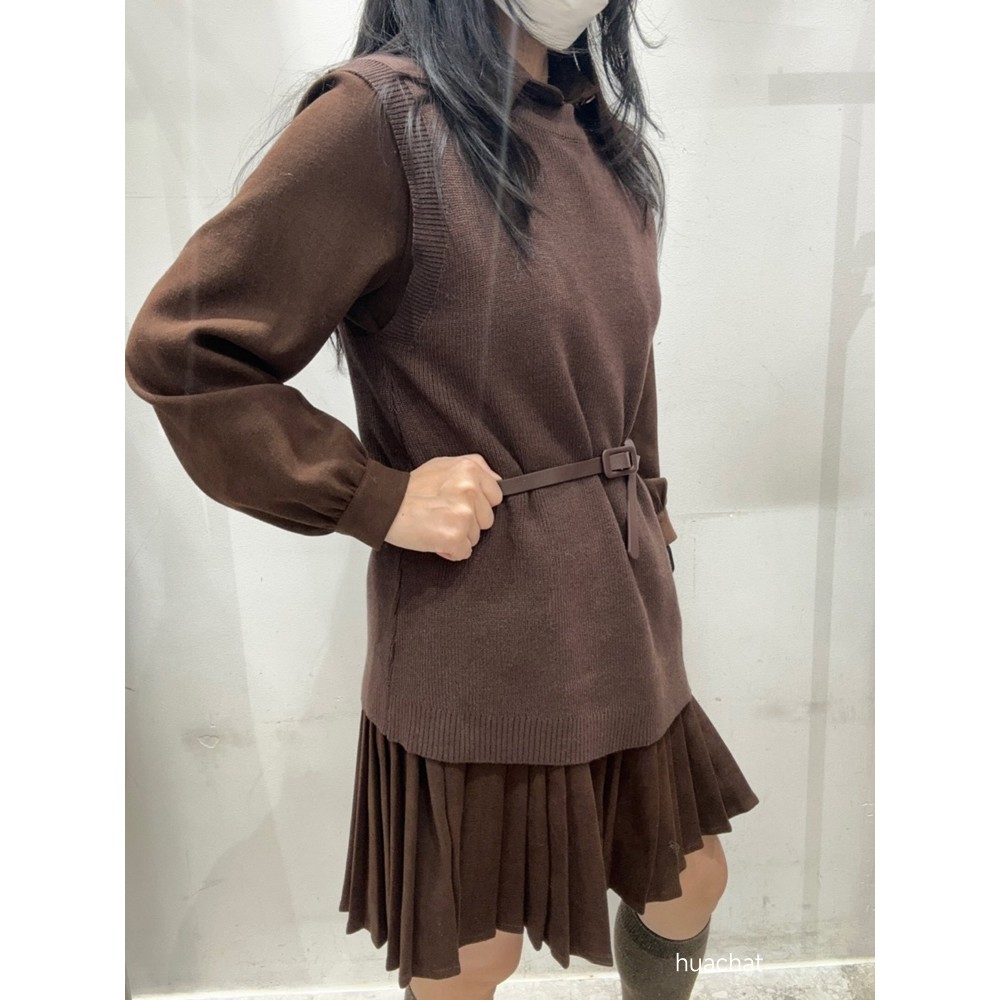 九1123韩国东大门连衣裙套装1区Adorable-8708907正品复古冬款