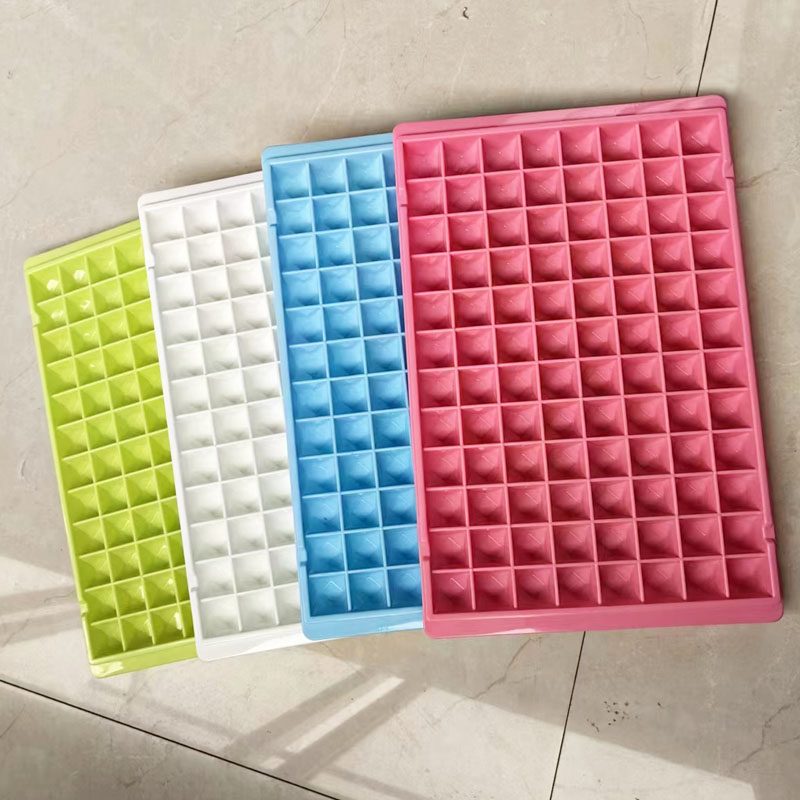 包邮大钻石冰格冰块盒制冰模具盒冻冰块工具可叠加96格冰格