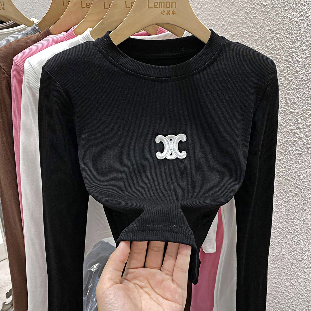 白色打底衫女洋气短款上衣