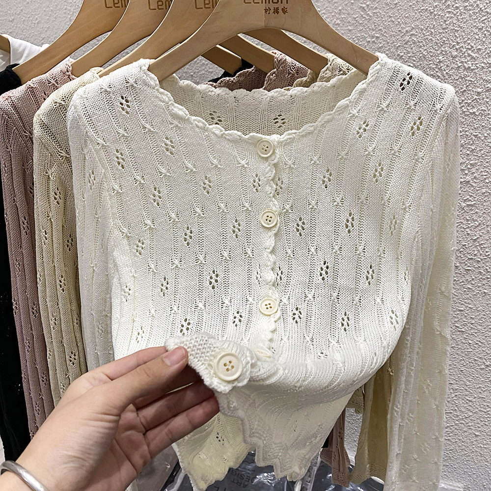 小香风针织开衫女短款防晒衫