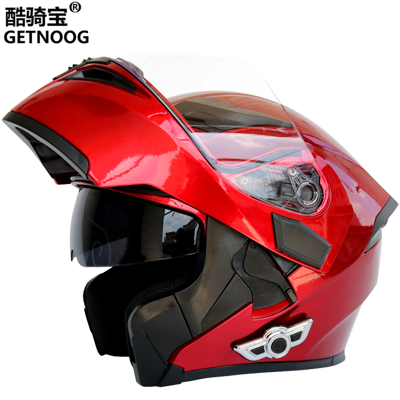 男女士夏季双镜片电动车头盔