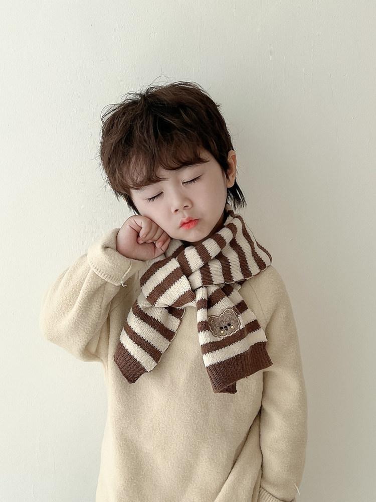 아동용 니트 스카프 2022 가을과 겨울 남아용 새 겨울  ??스카프는 소녀와 방풍 아동을 위해 두껍고 따뜻합니다