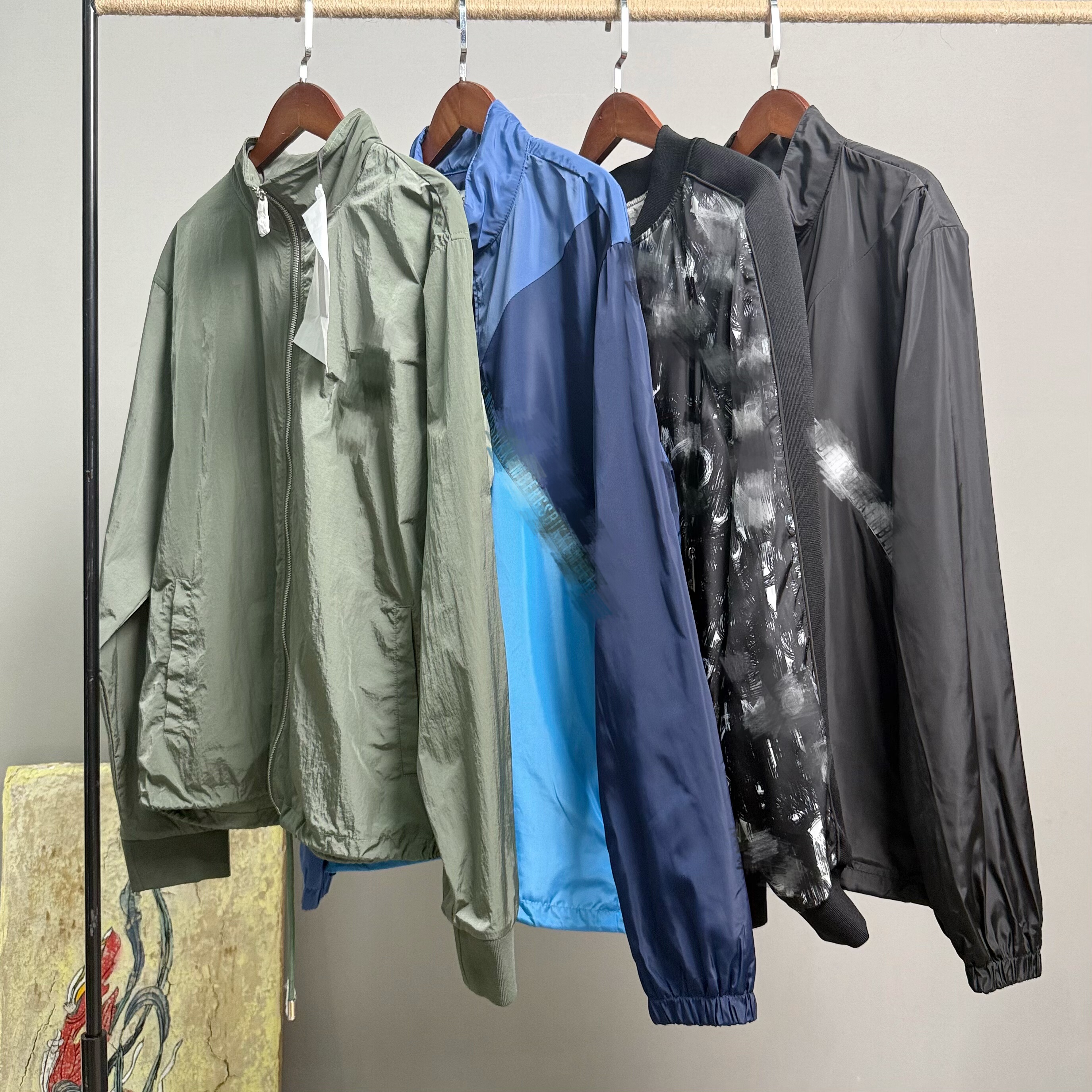 时尚宽松立领夹克外套长袖上衣