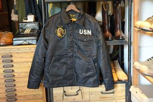 N1海军甲板服教练夹克棉服男女款复古休闲翻领外套棉衣A2飞行服