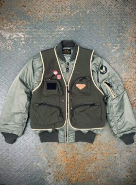 BUZZ RICKEONE  X GETT 联名款两件套MA-1飞行服夹克棉服休闲工装