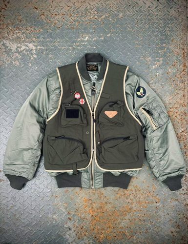 BUZZ RICKEONE  X GETT 联名款两件套MA-1飞行服夹克棉服休闲工装