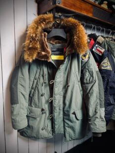 N3B棉服连帽中长款飞行服大衣男女户外休闲防风保暖派克服RL-67