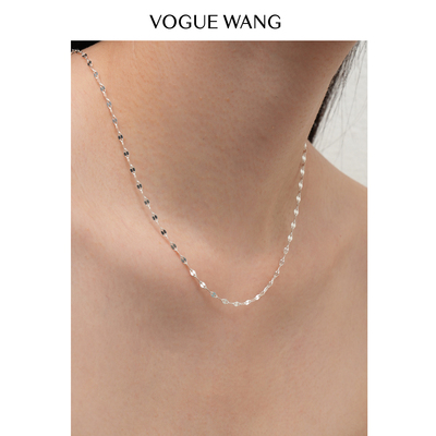 VOGUEWANGS925镀18K金锁骨链