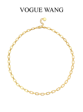 铜镀金女性时髦百搭项链明星博主