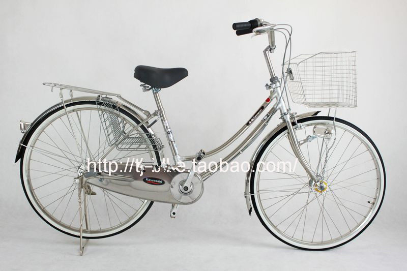 新款出口日本自行车全新川崎不锈钢单速变速轻便复古运动男女休闲